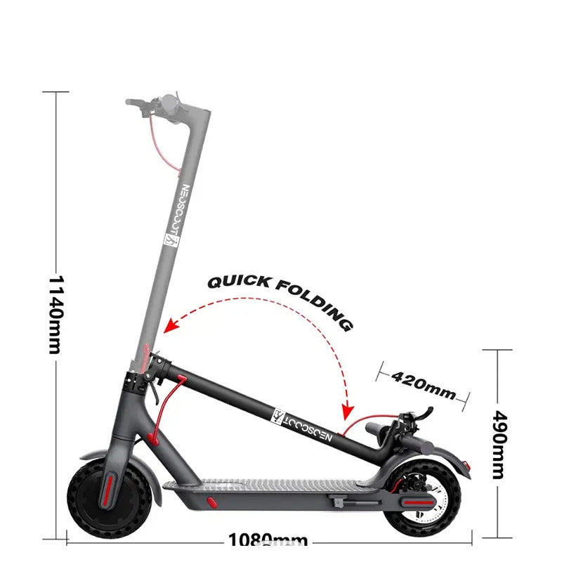 PowerGlide 350X Electric Scooter Foldable Black 2023 Model