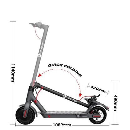 PowerGlide 350X Electric Scooter Foldable Black 2023 Model